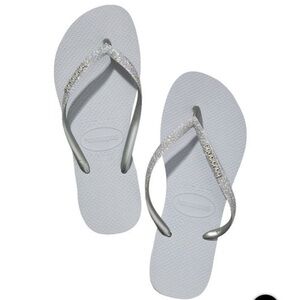 Havaianas Slim Glitter II Flip Flop - Ice Grey